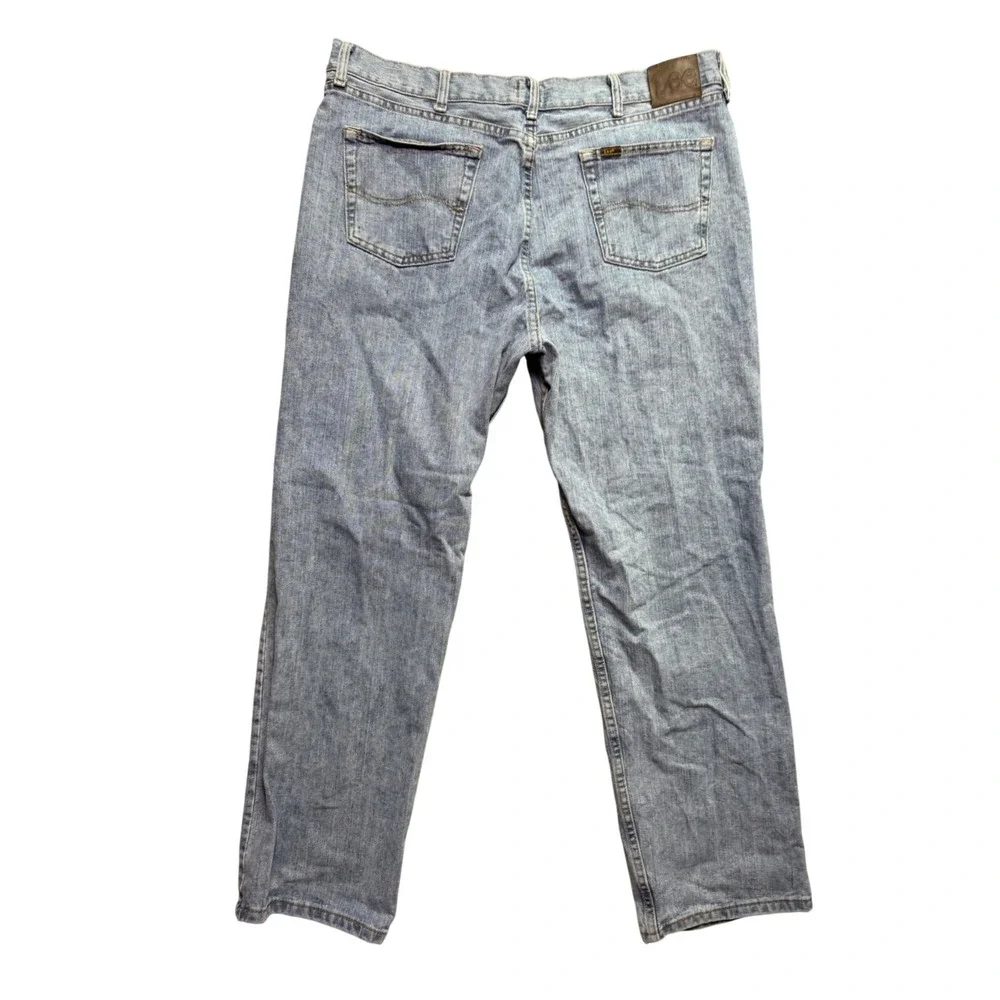 Lee Jeans Mens 40x30 Relaxed Fit Light Wash Blue Denim 2055549 EUC